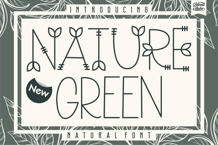 NATURE green Font