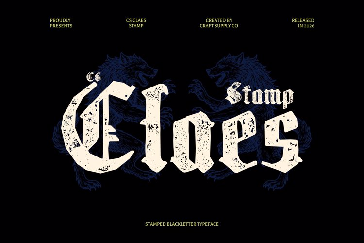 Preview of CS Claes Stamp Font