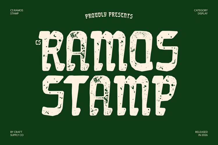 Preview of CS Ramos Stamp Font