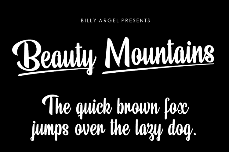 Beauty Mountains Font