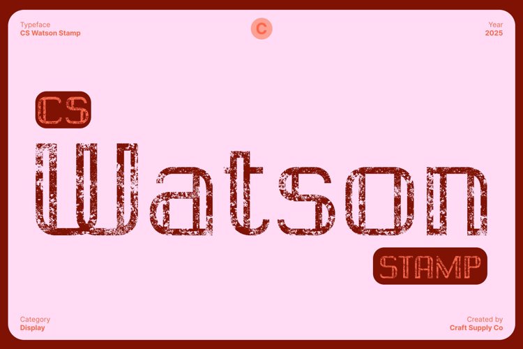 Preview of CS Watson Stamp Font