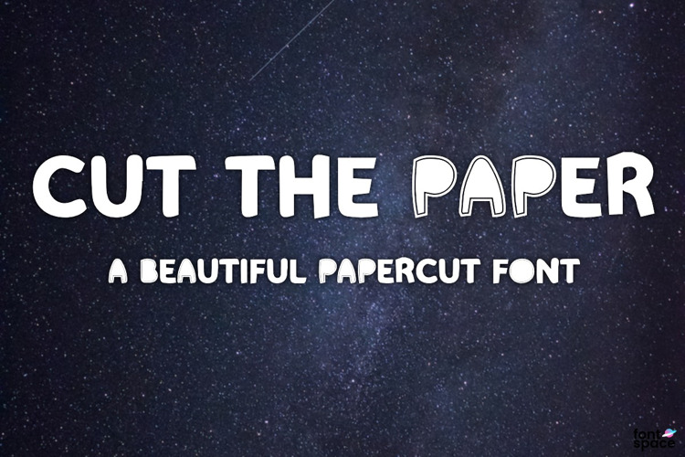 Cut The Paper Font