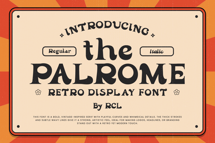 Preview of Palrome Font