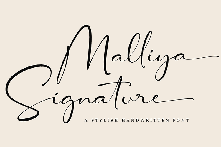 Malliya Signature Font