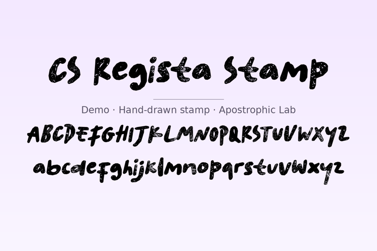 Preview of CS Regista Stamp Font