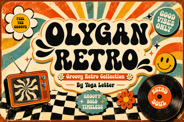 Preview of Olygan Retro Font