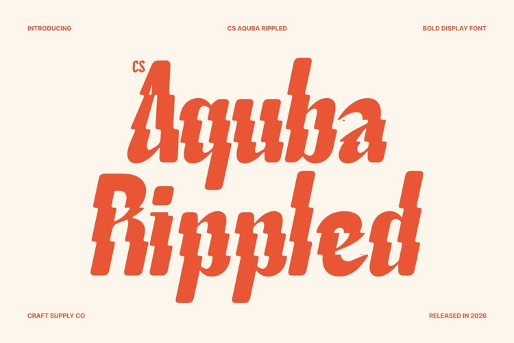 Preview of CS Aquba Rippled Font