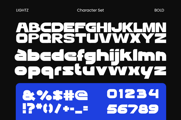 Preview of LIGHTZ Font