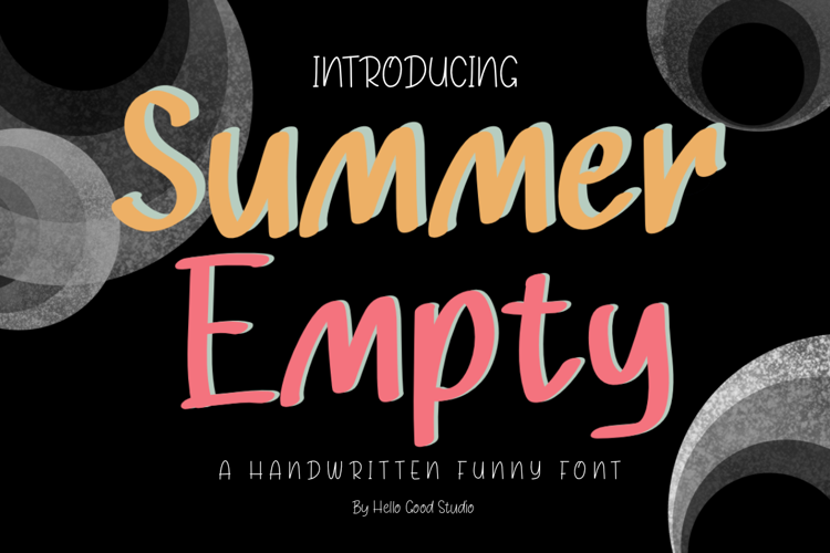 Preview of Summer Empty Font
