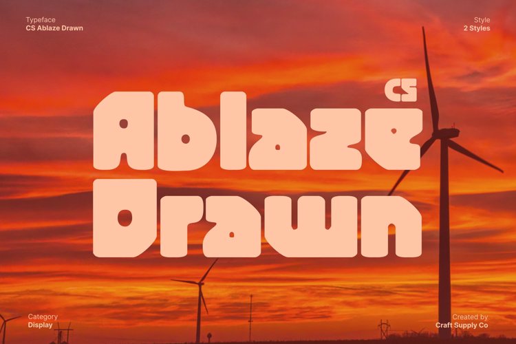 Preview of CS Ablaze Drawn Font