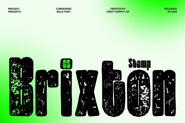 Preview of CS Brixton Stamp Font