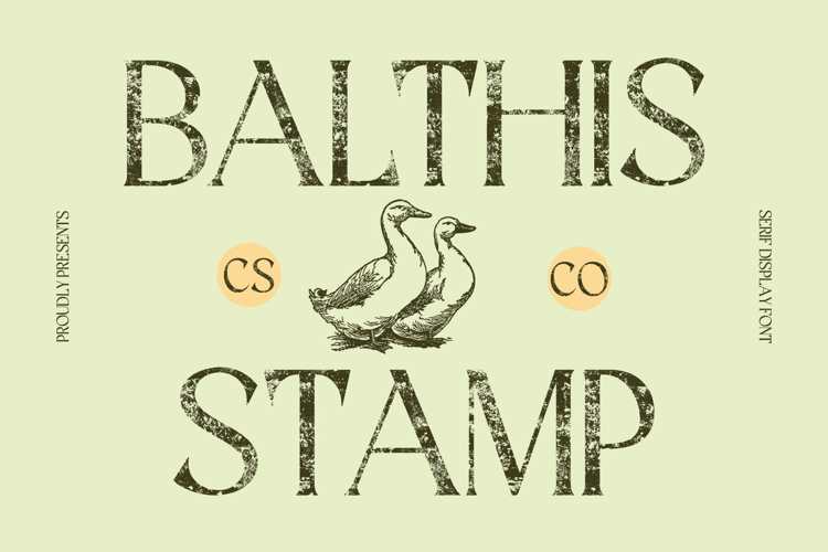 Preview of Balthis Stamp Font