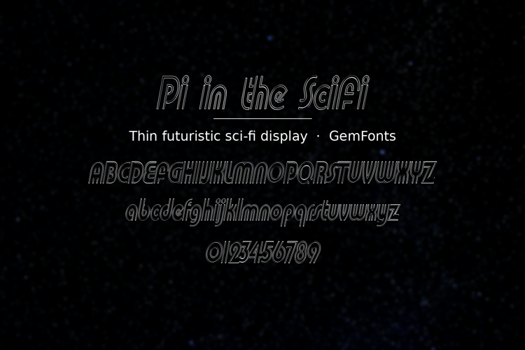 Preview of Pi in the SciFi Font