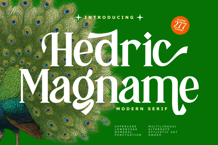 Preview of Hedric Magname Font