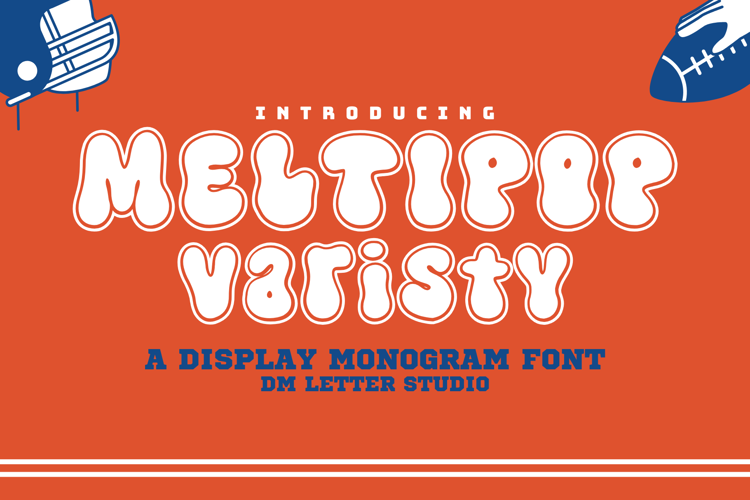 Preview of Meltipop Varsity Font