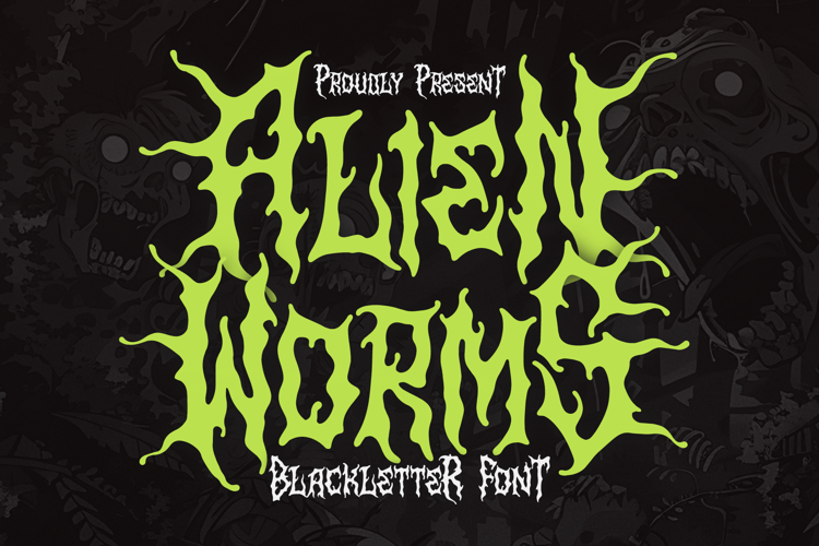 Preview of Alien Worms Font