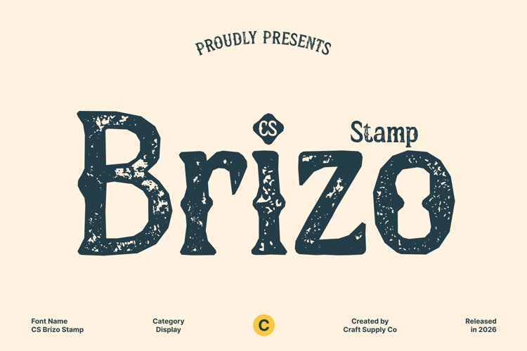 Preview of CS Brizo Stamp Font