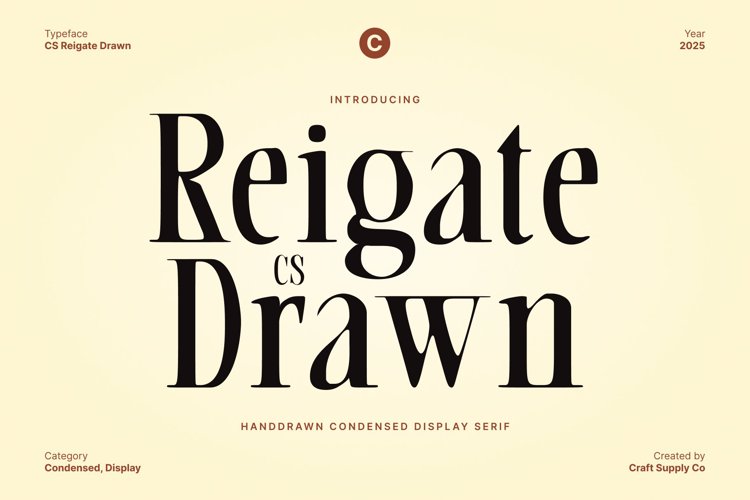Preview of CS Reigate Drawn Font