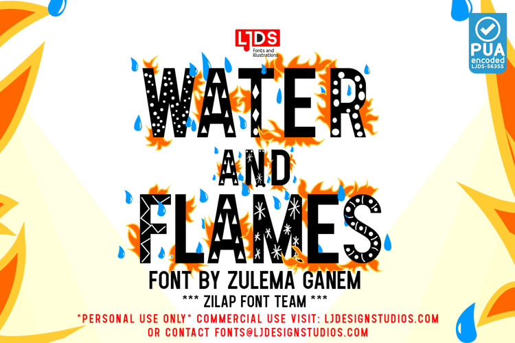 Water and Flames Font