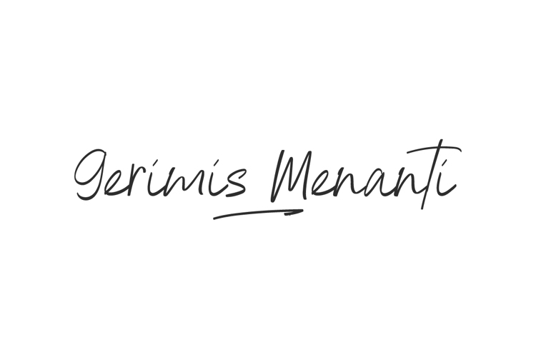 Preview of Gerimis Menanti Font