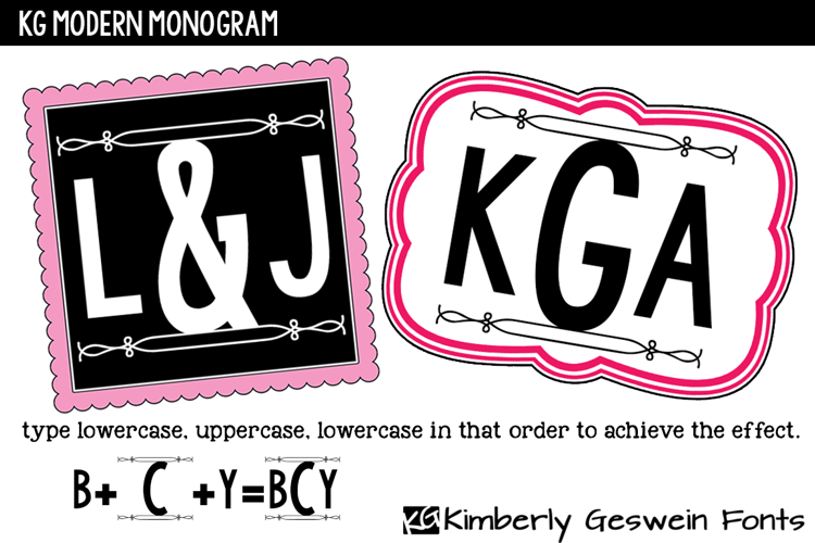 KG Modern Monogram Font