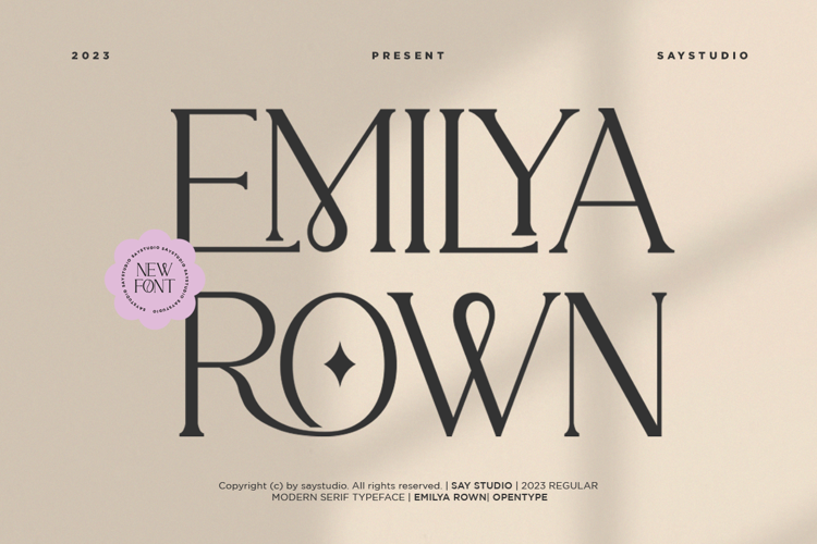 Preview of Emilya Rown Font
