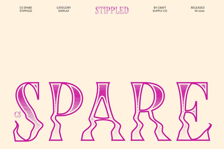 Preview of CS Spare Stippled Font