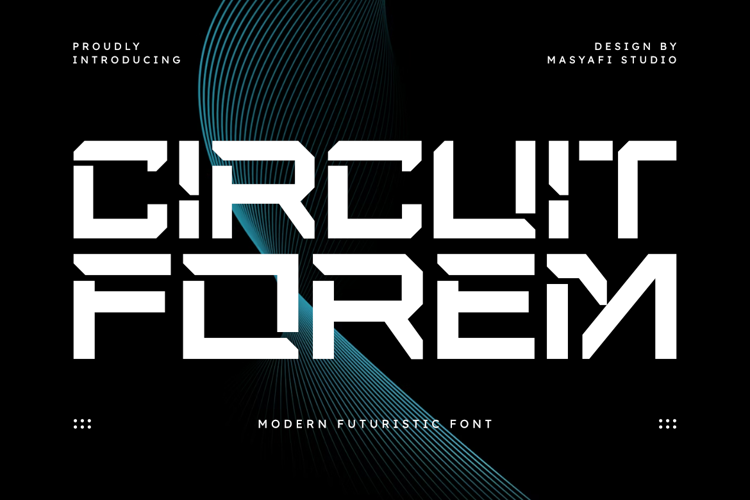 Preview of Circuit Forem Font