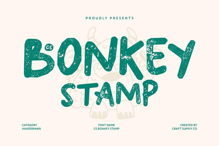 Preview of CS Bonkey Stamp Font