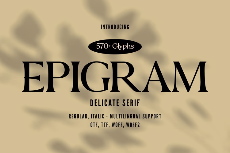 EPIGRAM Font