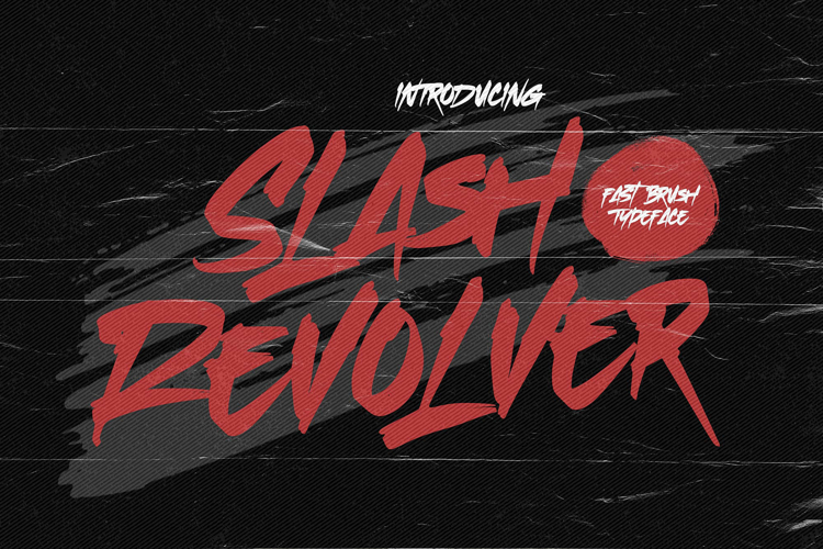 Preview of Slash Revolver Font