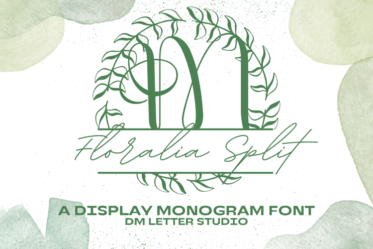 Preview of Floralia Split Monogram Font