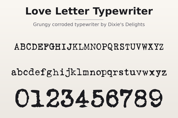 Preview of Love Letter Typewriter Font