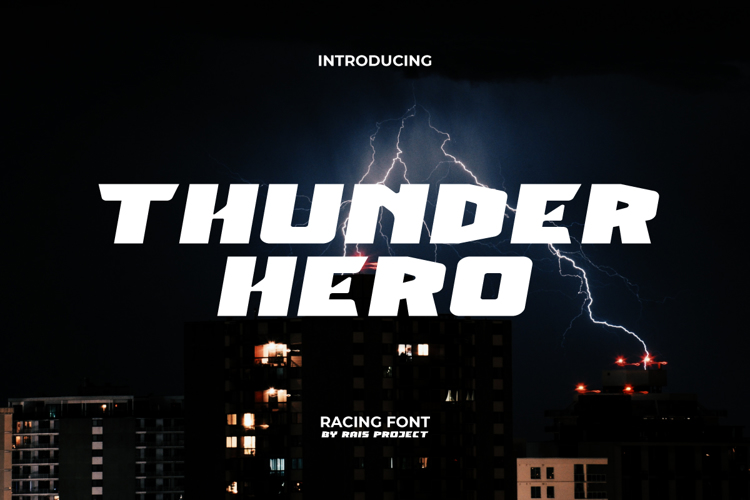 Preview of Thunder Hero Font