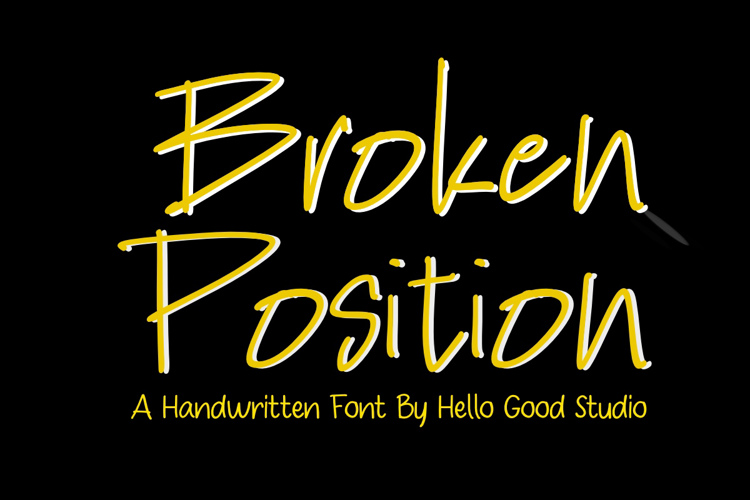Preview of Broken Position Font
