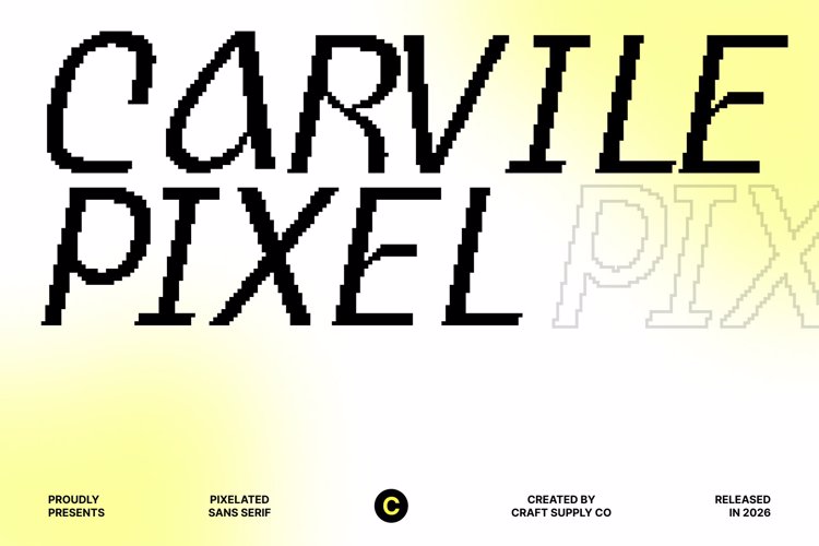 Preview of CS Carvile Pixel Font