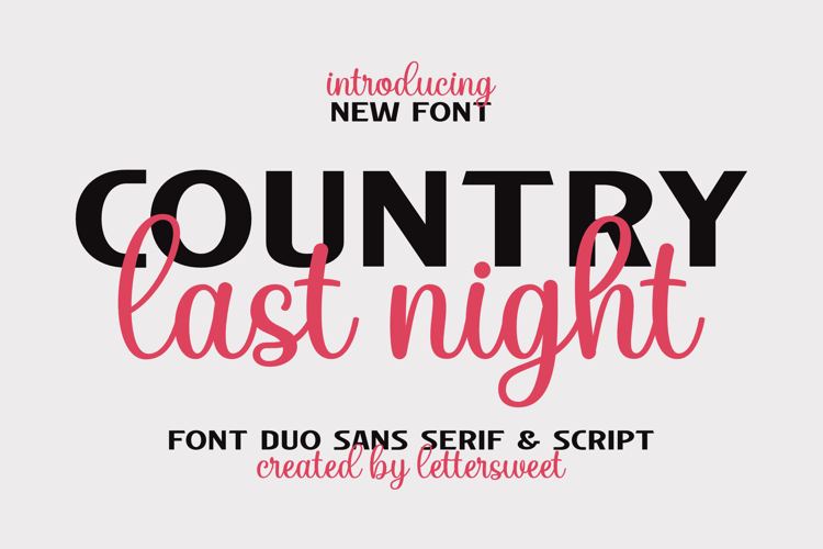 Country Last Night Font