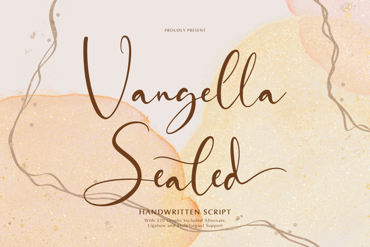 Preview of Vangella Sealed Font