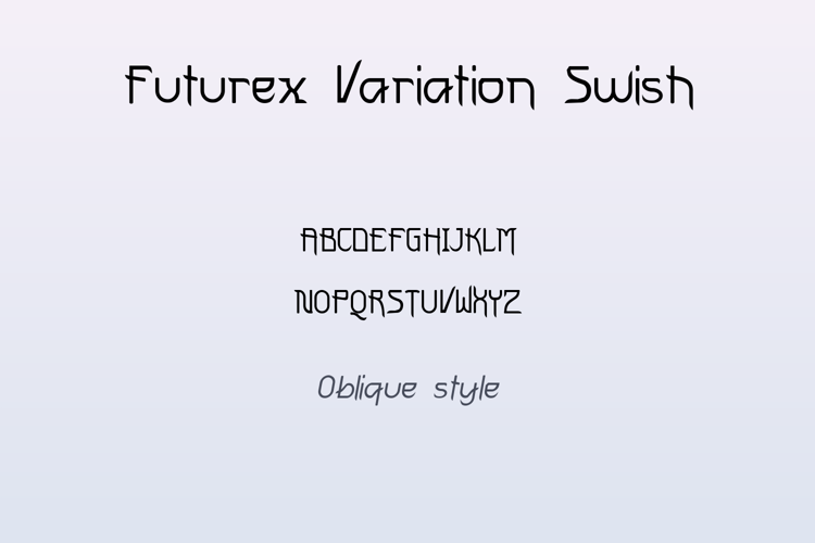 Preview of FuturexVariationSwish Font