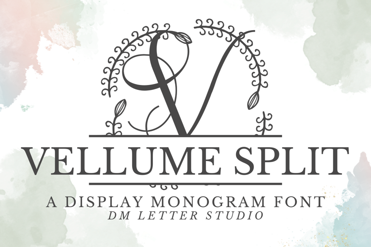 Preview of Vellume Split Monogram Font