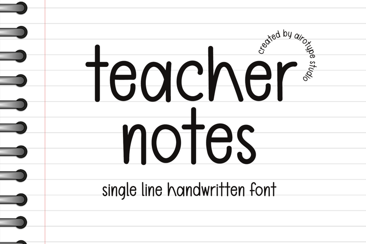 Preview of Teacher Notes Font