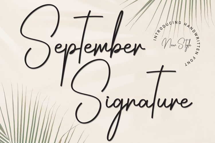 September Signature Font