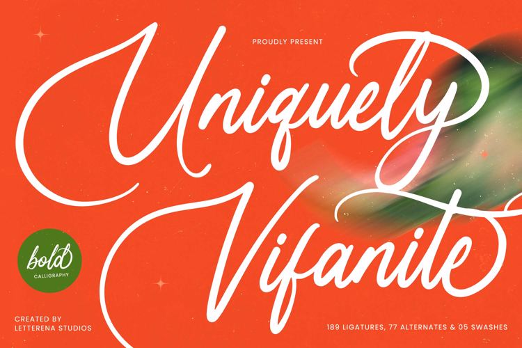 Preview of Uniquely Vifanite VERSION Font