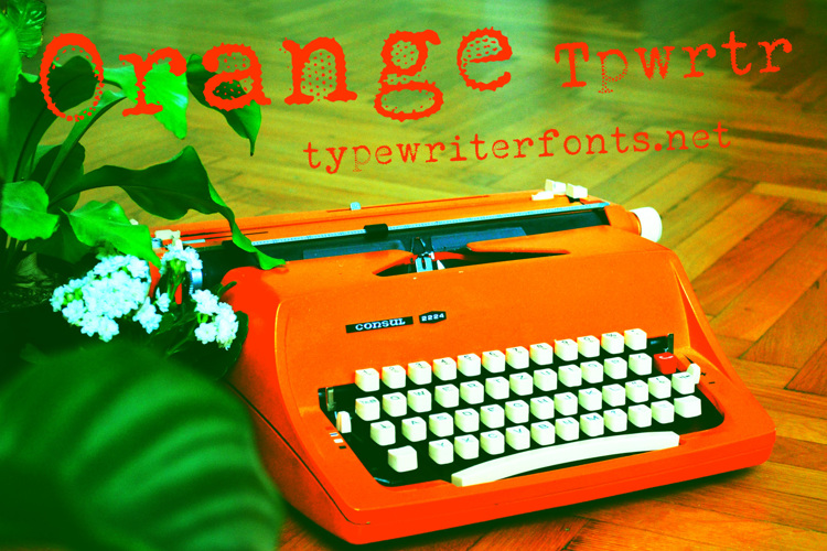 Orange Typewriter Font