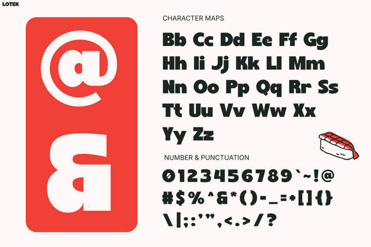 Preview of LOTEK Font