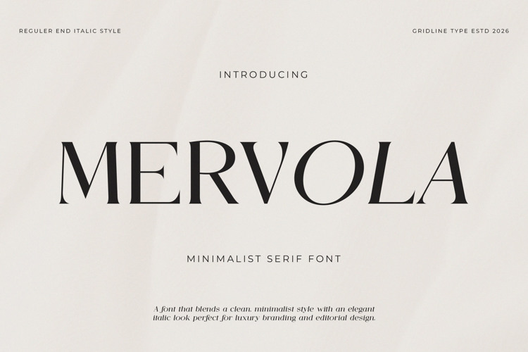 Preview of Mervola Font
