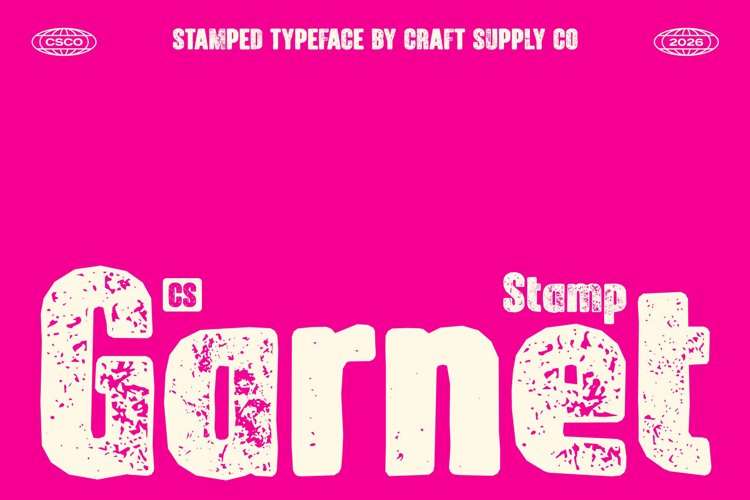Preview of CS Garnet Stamp Font