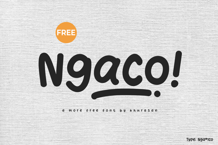 Preview of Ngaco Font