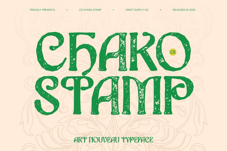 Preview of CS Chako Stamp Font