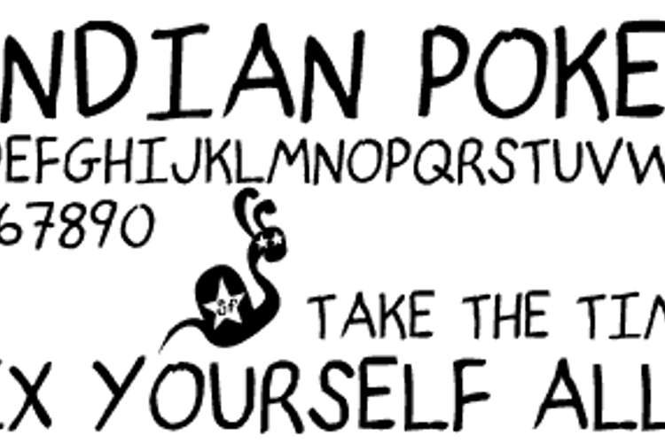 indian poker Font